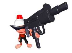 piposaru with gun